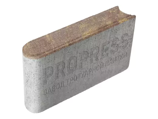 Поребрик тротуарный шарнирный 500х200х80 №6 "Осень", ракурс под углом