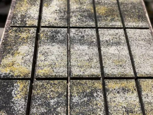 Тротуарная плитка Кирпичик №23 "Жёлтый агат", фактура гладкий, гранитная, мрамор, высота 40 мм, 60 мм, 80 мм-5