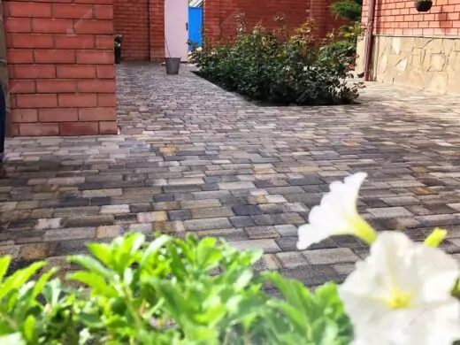 Тротуарная плитка Старый город №23 "Жёлтый агат", фактура гладкий, гранитная, мрамор, высота 40 мм, 60 мм-7