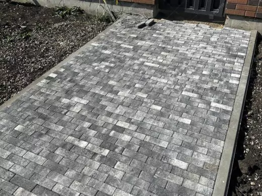 Тротуарная плитка Паркетик 180х60 №15 "Антрацит", фактура гладкий, гранитная, мрамор, высота 40 мм-14
